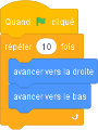 exemple d'utilisation de Scratch